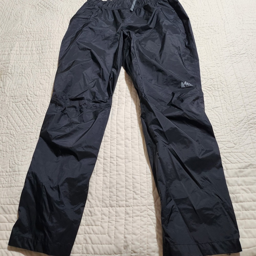 REI Co-op Rain Pants Womens Small Petite Black Waterproof Hiking Outdoor Pants